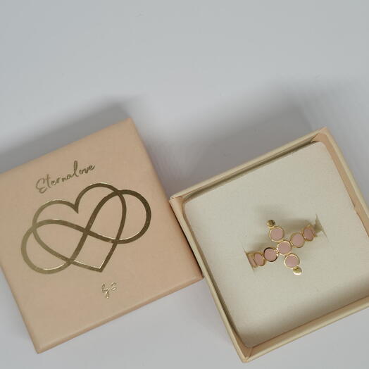 Blush Cross Statement Ring