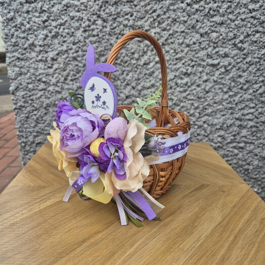 Easter Basket "Purple Bunny" mini