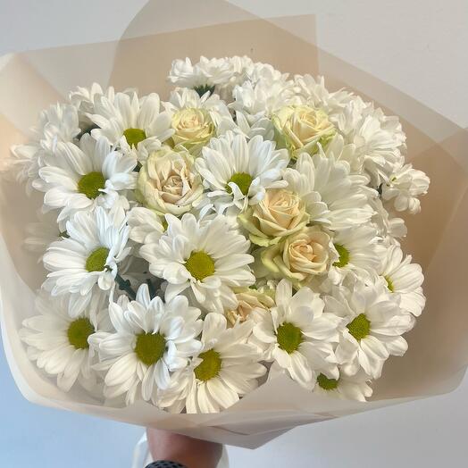 Bukiet chryzantema   Roża