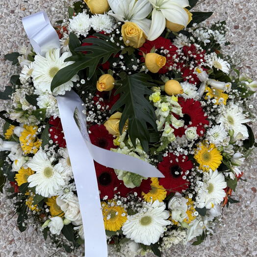 Coroa Funeraria - Mr Red and Yellow