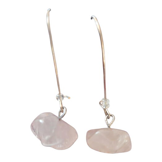 Anna , pink quartz earrings