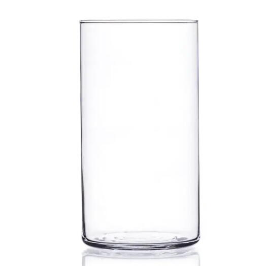Jarrón de vidrio cilíndrico 20 cm