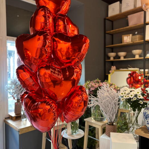 Bouquet of 12 Hearts