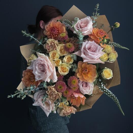 Fall 5 with french roses and spray roses