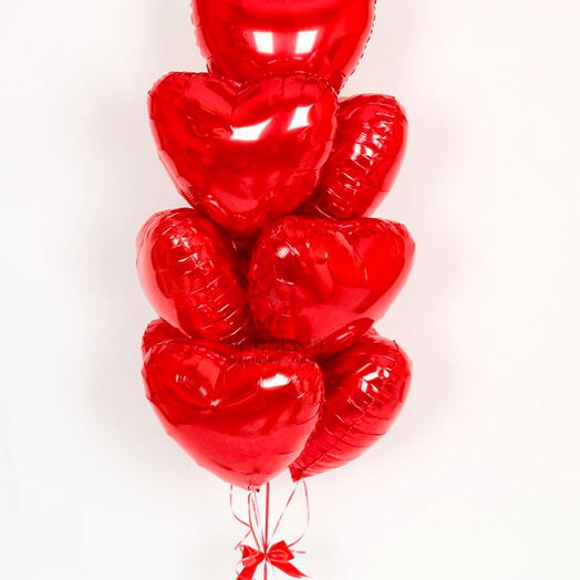 Heart-shaped balloons