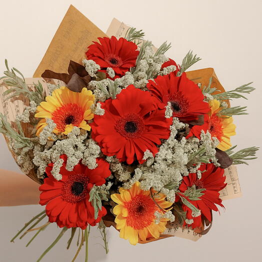 Bouquet Gereberas Mix Limonio White