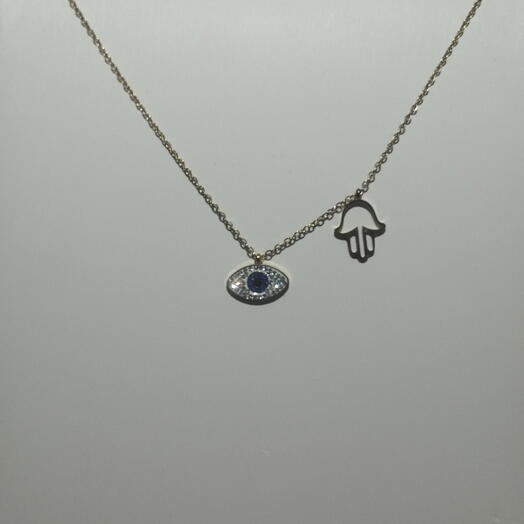 Colar Mão Fatima / Olho e Moviveis Aço