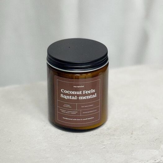 Scented candle «Coconut feels santal-mental»