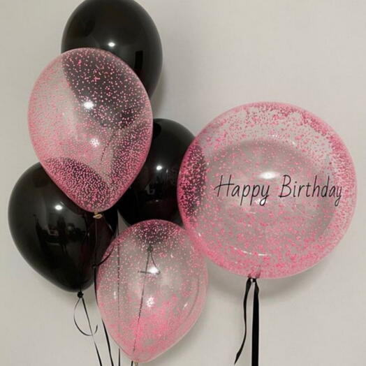 Birthday balloons pink