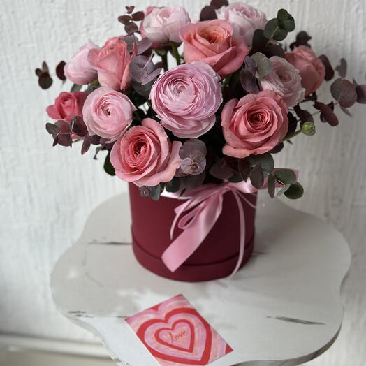 Pink x-pression peonies roses and pink ranunculus