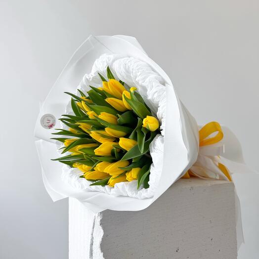Yellow tulips Bouquet 31pcs