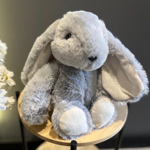 Зайчик пушистый Серый