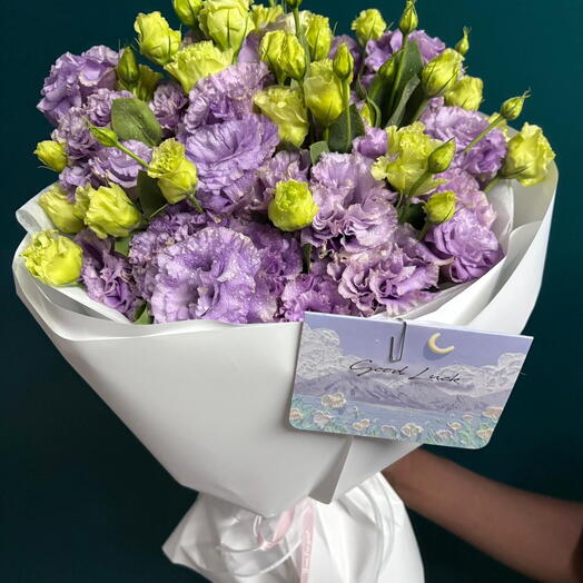 Eustoma in purple-green tones | Lilic Lisianthus