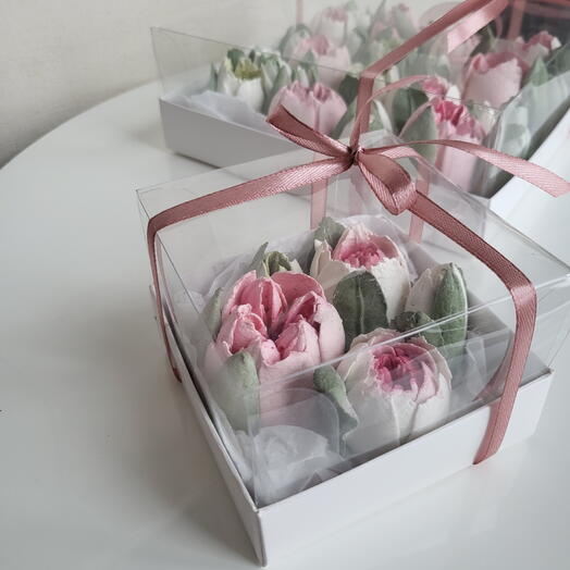 Mini caja de zefir «Tulipanes»