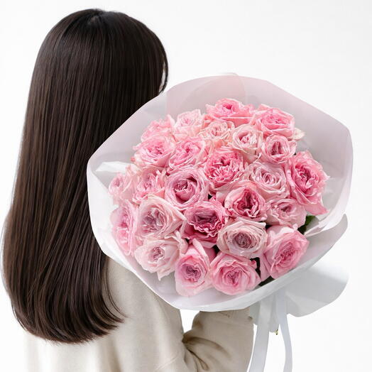 🌹Bouquet of 25 peonies pink roses