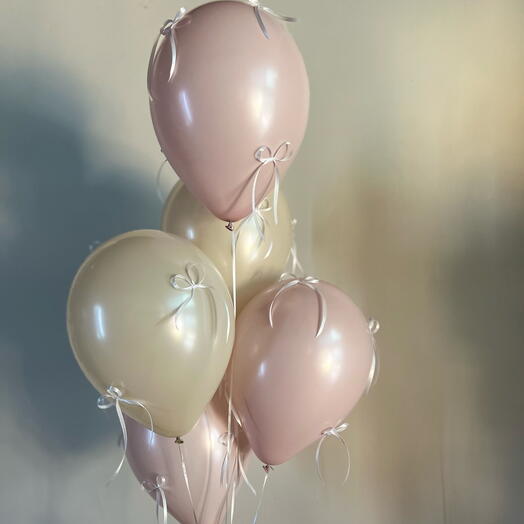 5szt balonow z kokardkami