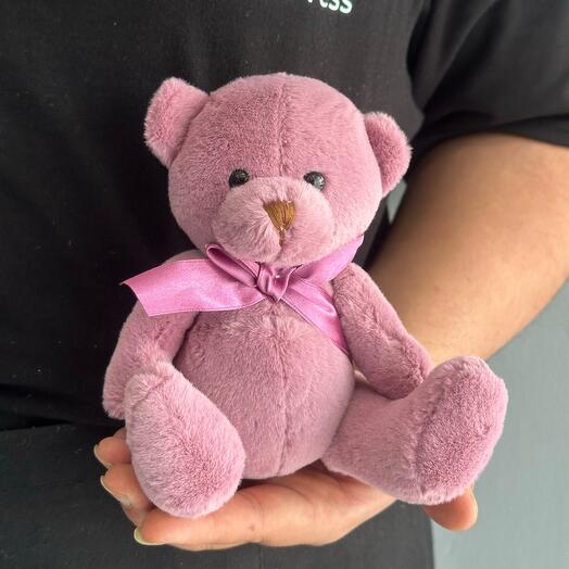 Teddy bear purple 15 cm