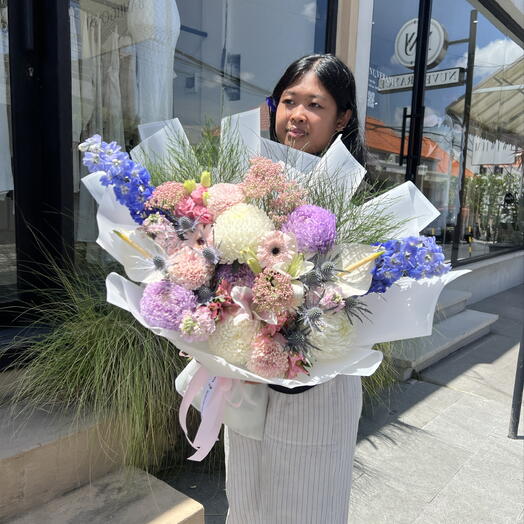 Blue Delphinium Mix Import Flowers Bouquet
