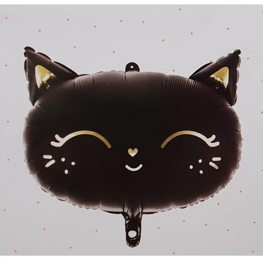 Black cat balloon with helium