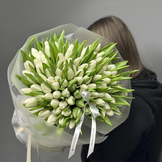 101 белый тюльпан