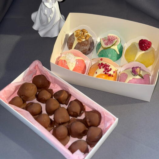 Моти и малина в шоколаде