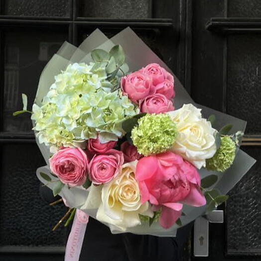 Hydrangea, Roses, Viburnum