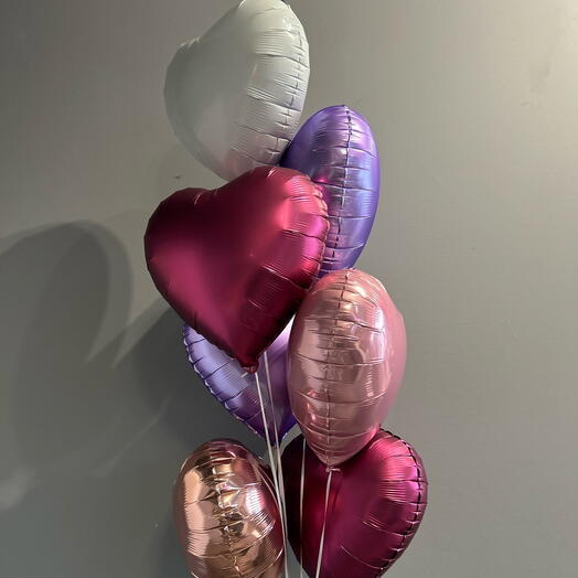 Léggömbök 7 db szív