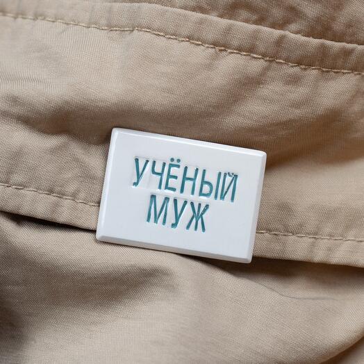 Ceramic brooch Ucheni muz