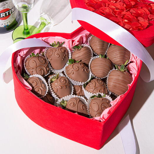 Коробка «Belgian Flowers» 20 клубник