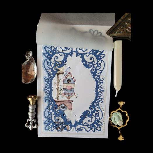 Greeting card birdhouses