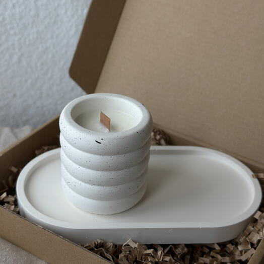 ☁️ Cloud Set — Candle   Tray Set (2 pcs)