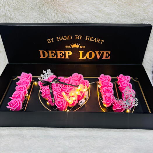 Luxury I ️ U Eternal Rose Gift Box with LED Lights
