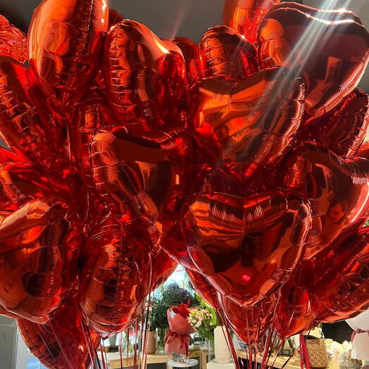 Two Bouquets of 15 Hearts Each