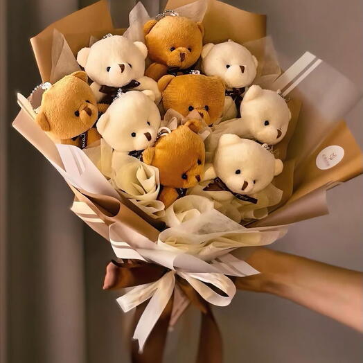 🧸 Chocolate Teddy Plush Bouquet