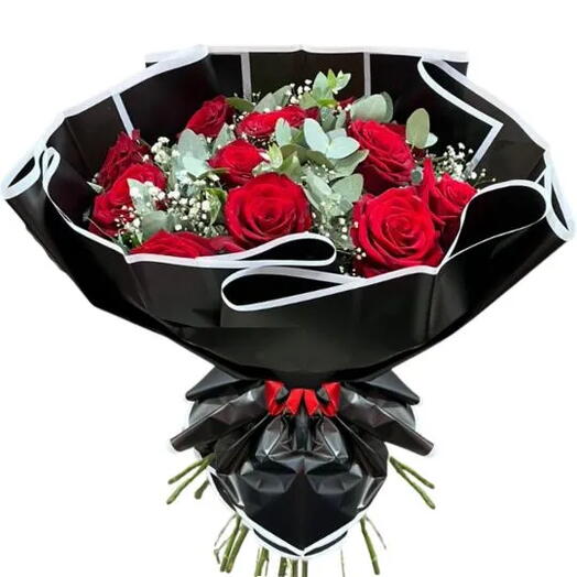 RAMO DE ROSAS ROJAS BLACK