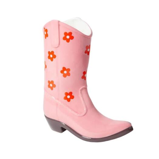 Vase (vase / vase) Cowboy Boot (Boot / Boot) (Pink/Pink), 23 cm, DOIY