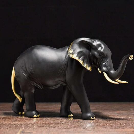 🐘🇨🇦 Modern Elephant Figurine – Indian Crafted Resin Decor 🇨🇦🐘
