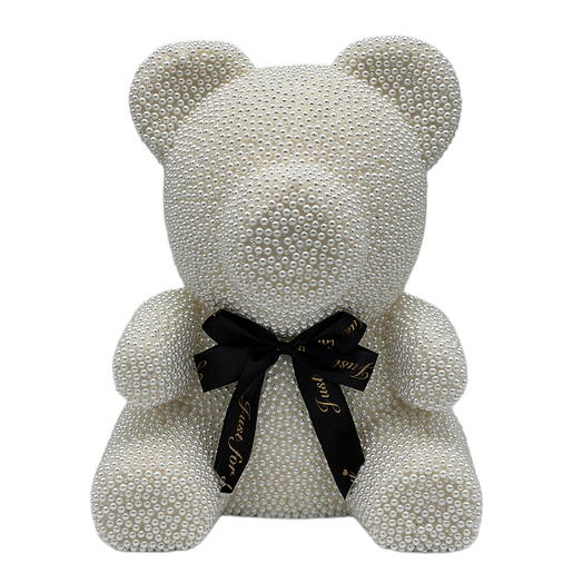 Luxury Beaded Teddy Bear - White