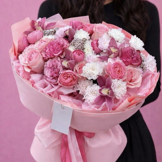 💐Bouquet of roses, spray roses, rice and other