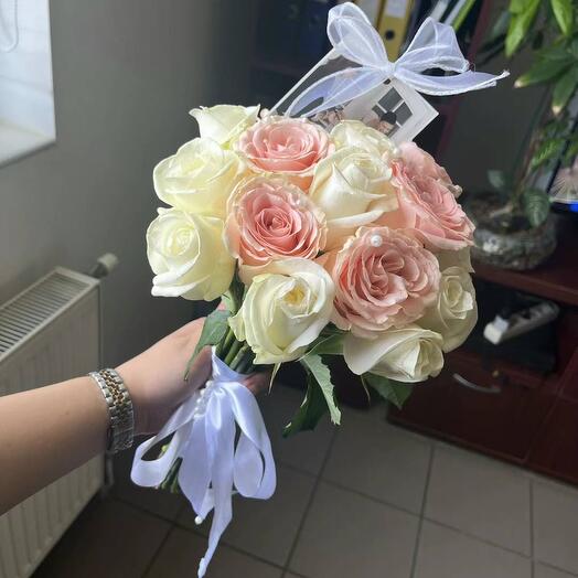 Pink White Bridal Bouqet