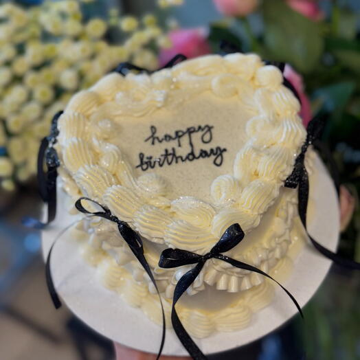 Heart-shaped bento cake