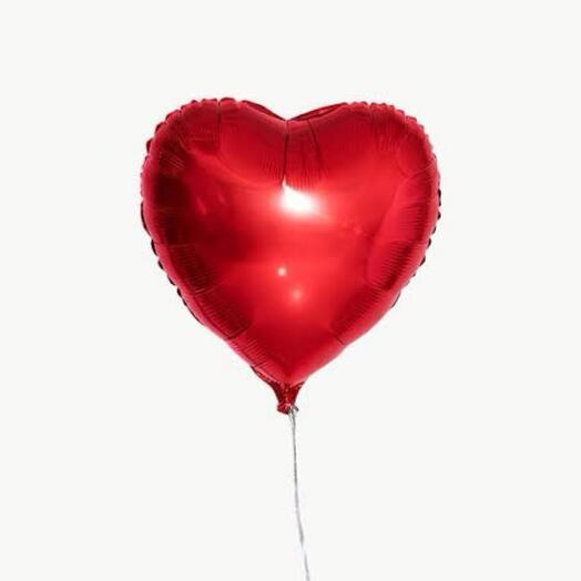 Pure helium red heart balloon