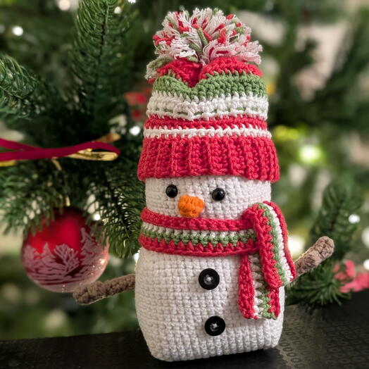 Handmade Crochet Snowman – A Little Winter Joy