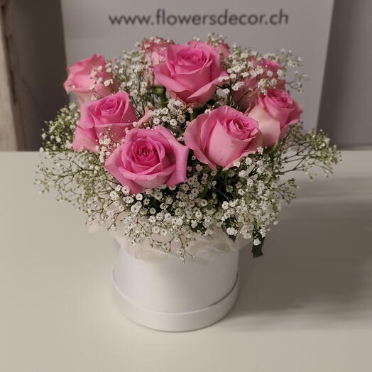 Rosenarrangement in eleganter Box