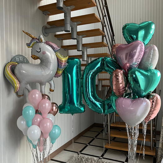 Unicorn with Balloons